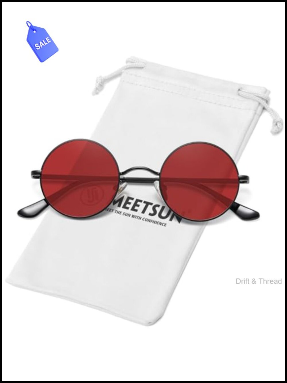 Small Round Polarized Sunglasses UV400 Metal Frame Retro